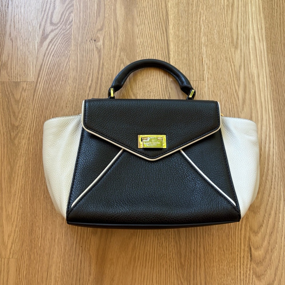 Kate Spade Wesley Place Small Laurel Top Handle Bag Black Porcelain Satchel